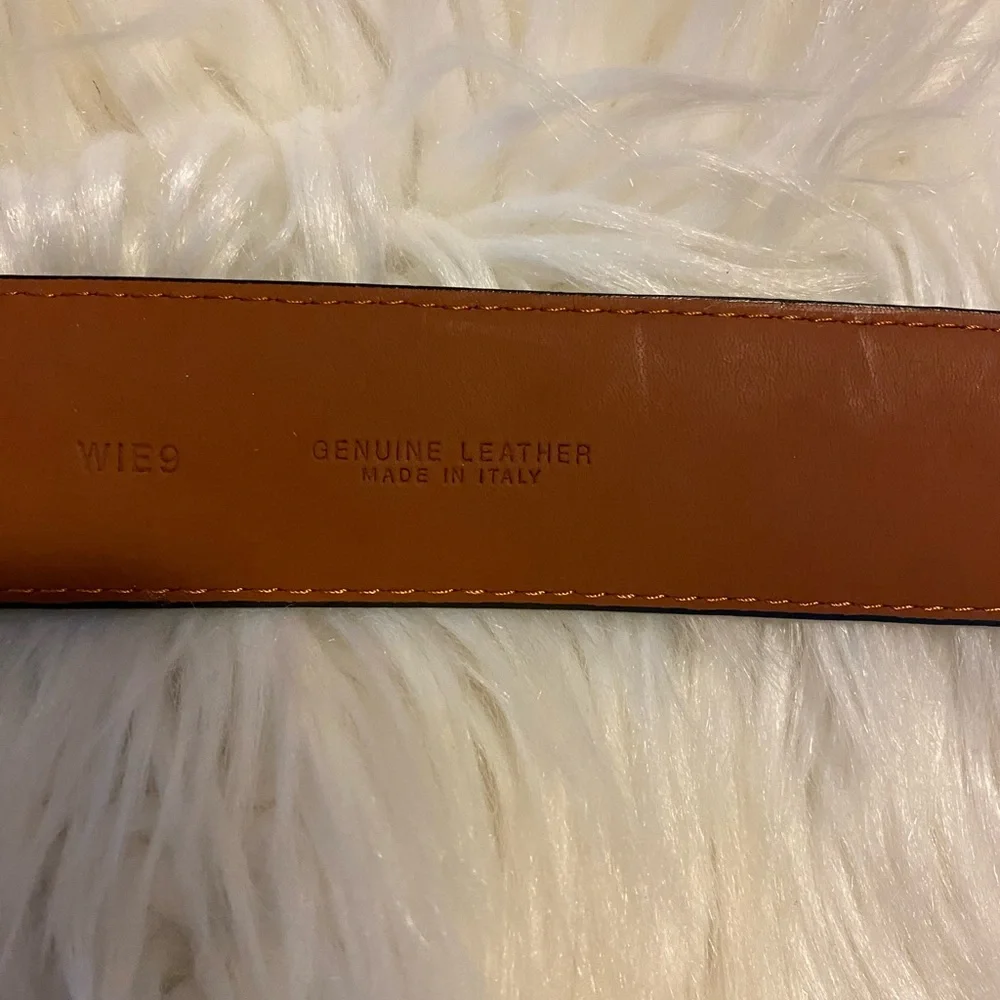 Brooks brothers black leather belt size small